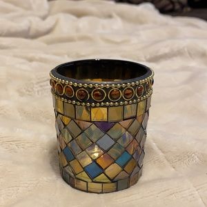 Beautiful Vintage Mosaic Candle Holder